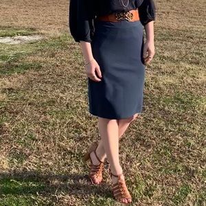 LulaRoe Teal Medium Stretch Knit Pencil Skirt